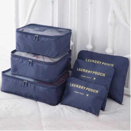 IUX Nylon Packing Cube Travel Bag System Durable 6 Pieces Set Large Capacity Of Bags Unisex Clothing Sorting Organize