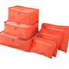 IUX Nylon Packing Cube Travel Bag System Durable 6 Pieces Set Large Capacity Of Bags Unisex Clothing Sorting Organize