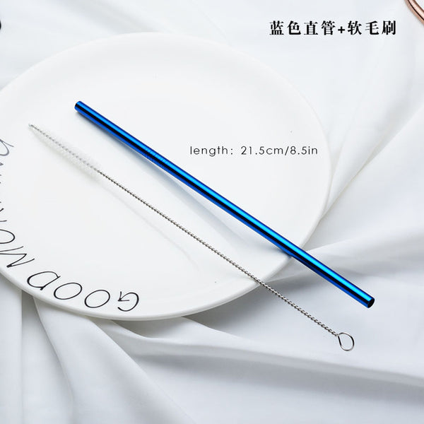 Stainless Steel Straw Reusable Metal Drinking Straw +1 Brush Bar Accessories For 20Oz Cup