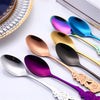 Small Mini Stainless Steel Flower Coffee Spoon Strring Spoon Teaspoon Tea Spoon Dessert Spoon Long Handle Tableware