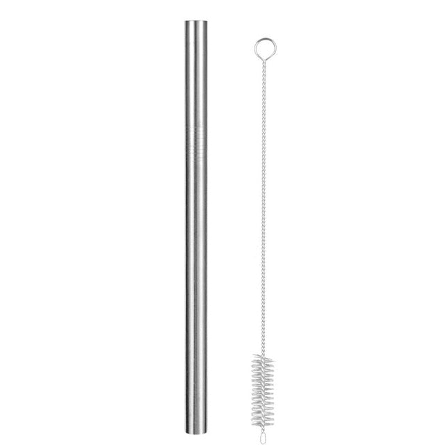 Extra Wide Straw Reusable Stainless Steel Drinking Straw Metal Straw For Smoothies Tapioca Pearls Milk Tea Juice Bar Tools