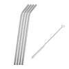 1/4/6/8pcs Eco Friendly Metal Straw Reusable Drinking Stainless Steel Straw with Cleaning Brush for Mugs Bar Accessories