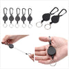 Resilience Steel Wire Rope Elastic Keychain Recoil Sporty Retractable Alarm Key Ring Anti Lost Ski Pass ID Card phone strap