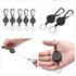 Resilience Steel Wire Rope Elastic Keychain Recoil Sporty Retractable Alarm Key Ring Anti Lost Ski Pass ID Card phone strap