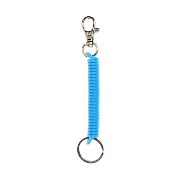 Retractable Coil Cord Stretch Tether Keychain Key Ring with Swivel Snap Clip for Bag Pouches Holding Keys Small Pliers