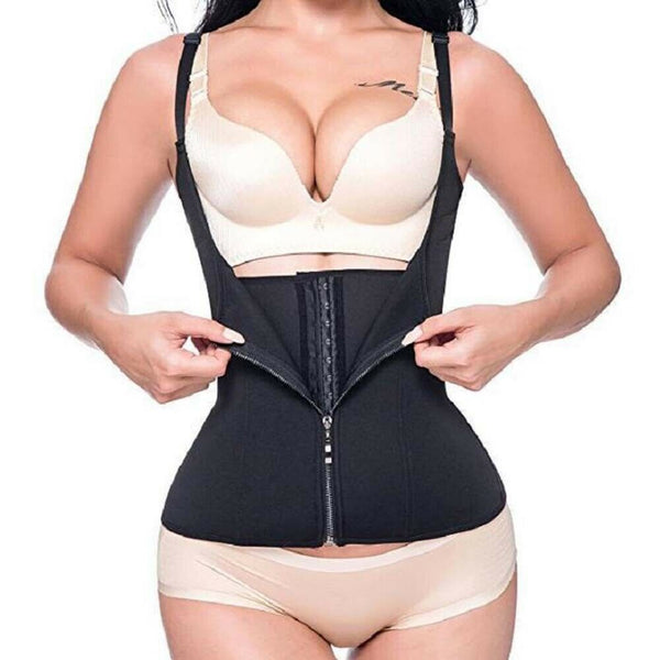 Zipper Sweat Body Shaper Shapers Sweat Vest Waist Trainer Women Body Slimming Trimmer Corset Workout Thermo Push Up Trainer