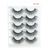 5 Pairs 6D Faux Mink Hair False Eyelashes Natural Long Whispies Lashes Cruelty-free Criss-cross Eyelashes