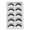 5 Pairs 6D Faux Mink Hair False Eyelashes Natural Long Whispies Lashes Cruelty-free Criss-cross Eyelashes