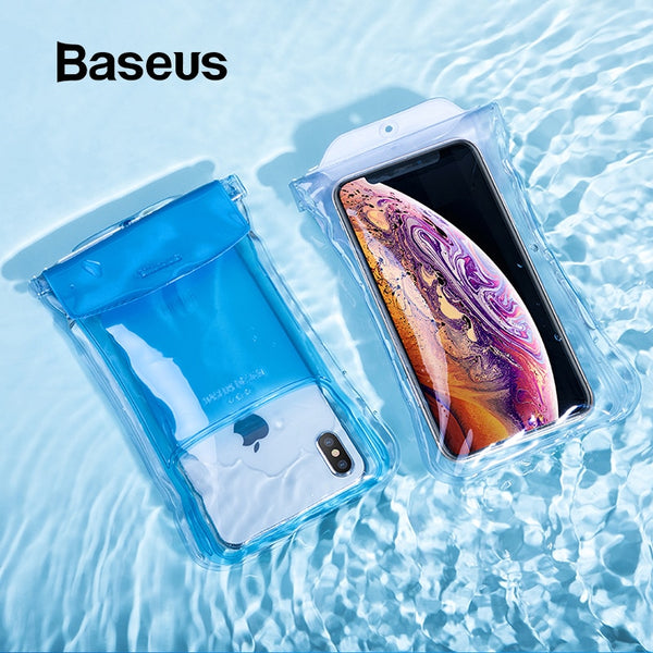 Baseus IP68 Waterproof Case For iPhone X XR XS MAX 8 7 Huawei P30 Samsung S10 Phone Pouch Bag Airbag Swimming Phone Case Cover