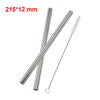 UPORS Extra Wide Straw Reusable 304 Stainless Steel Drinking Straw Metal Straw For Smoothies Tapioca Pearls Milk bubble Tea 2Pcs