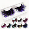 1 Pair Feather Dot Eyelashes Colorful 9 COLORS