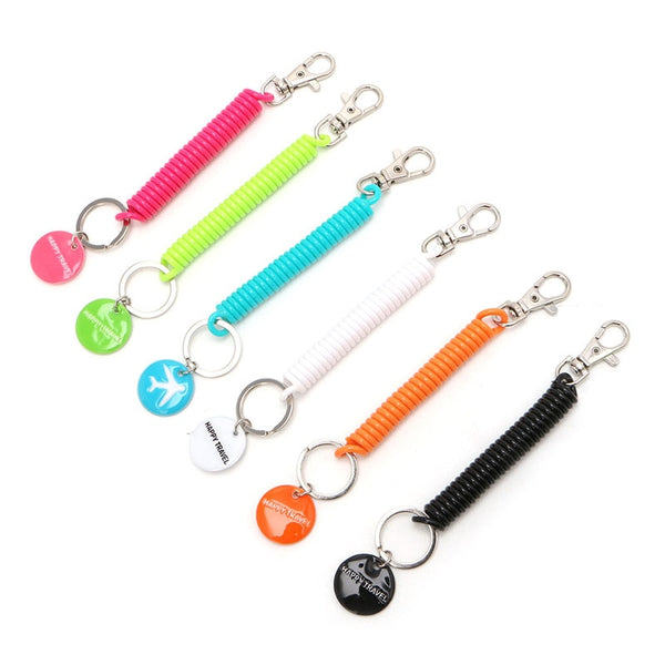 Travel Accessory Key Chain Anti Lost Wallet Phone Strap Key Ring Holder Strap Wallet Passport Bag Anti-theft Rope Solid