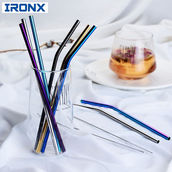 Stainless Steel Straw  Reusable  Metal Drinking Straw +1 Brush  Bar Accessories  For 20Oz Cup