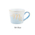 Handpainted Gold Monogram Natural Marble Porcelain Coffee Mug Mr and Mrs Tea Milk Cups and Mugs