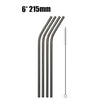 UPORS 4/8Pcs Reusable Drinking Straw High Quality 304 Stainless Steel Metal Straw with Cleaner Brush For Mugs 20/30oz