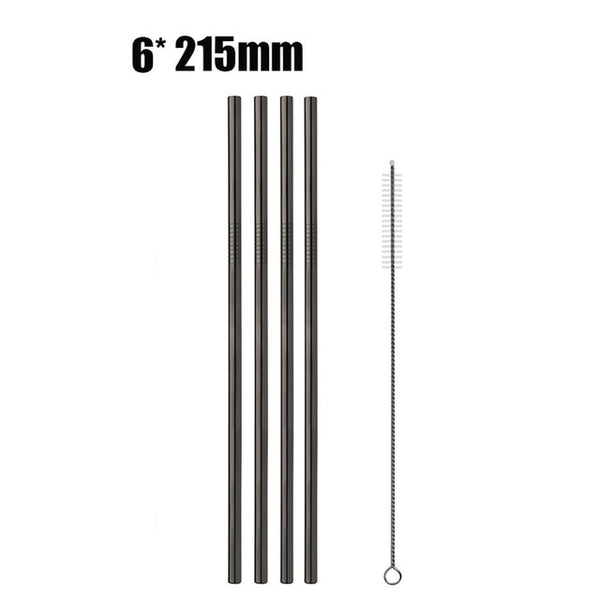 UPORS 4/8Pcs Reusable Drinking Straw High Quality 304 Stainless Steel Metal Straw with Cleaner Brush For Mugs 20/30oz