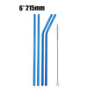 UPORS 4/8Pcs Reusable Drinking Straw High Quality 304 Stainless Steel Metal Straw with Cleaner Brush For Mugs 20/30oz