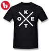 Keto T-Shirt Men Letter Print Distressed KETO Icon T Shirt Awesome Casual Tee Shirt Male Short Sleeve Cotton T Shirts Plus Size