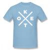 Keto T-Shirt Men Letter Print Distressed KETO Icon T Shirt Awesome Casual Tee Shirt Male Short Sleeve Cotton T Shirts Plus Size