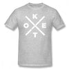 Keto T-Shirt Men Letter Print Distressed KETO Icon T Shirt Awesome Casual Tee Shirt Male Short Sleeve Cotton T Shirts Plus Size