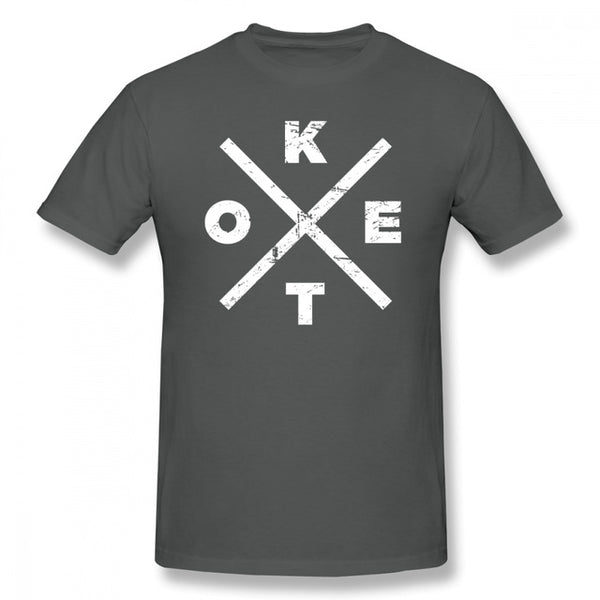 Keto T-Shirt Men Letter Print Distressed KETO Icon T Shirt Awesome Casual Tee Shirt Male Short Sleeve Cotton T Shirts Plus Size