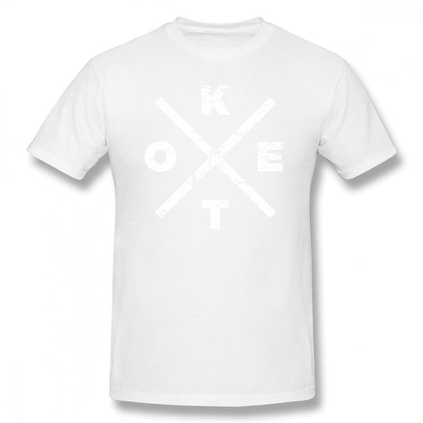 Keto T-Shirt Men Letter Print Distressed KETO Icon T Shirt Awesome Casual Tee Shirt Male Short Sleeve Cotton T Shirts Plus Size