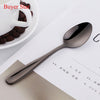 Luxury 304 Stainless Steel Mini Spoon Set Ice Cream Fruit Dessert Spoon Tea Spoon Rose Gold Coffee Teaspoons Tableware Cutlery