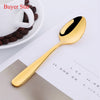 Luxury 304 Stainless Steel Mini Spoon Set Ice Cream Fruit Dessert Spoon Tea Spoon Rose Gold Coffee Teaspoons Tableware Cutlery