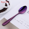 Luxury 304 Stainless Steel Mini Spoon Set Ice Cream Fruit Dessert Spoon Tea Spoon Rose Gold Coffee Teaspoons Tableware Cutlery