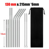 UPORS 4/8Pcs Reusable Drinking Straw High Quality 304 Stainless Steel Metal Straw with Cleaner Brush For Mugs 20/30oz