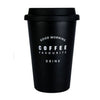 Reusable Stainless Steel Coffee Mugs with Lid Letter Creative Cup for Office Home Travel