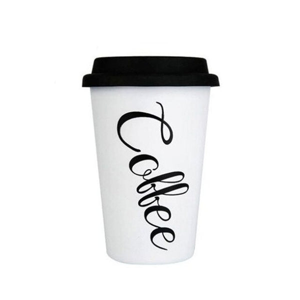 Coffee Mugs Thickened Reusable Stainless Fibre Coffee Cups Tea Coffee Mugs Travel Mug Eco Cup With Lid Straws 500ml