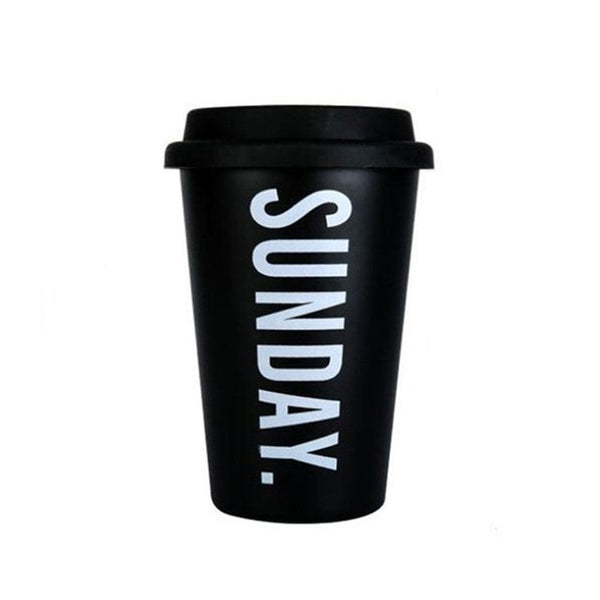 Coffee Mugs Thickened Reusable Stainless Fibre Coffee Cups Tea Coffee Mugs Travel Mug Eco Cup With Lid Straws 500ml