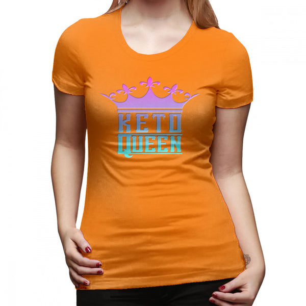 Low Carb T-Shirt Keto Queen Crown Graphic Ketosis Diet Success T Shirt Summer Funny Women tshirt Plus Size Ladies Tee Shirt