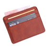 TRASSORY Small Mini Travel Lizard Pattern Leather Bank Business Id Card Holder Wallet Case With Id Window