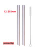 UPORS Extra Wide Straw Reusable 304 Stainless Steel Drinking Straw Metal Straw For Smoothies Tapioca Pearls Milk bubble Tea 2Pcs