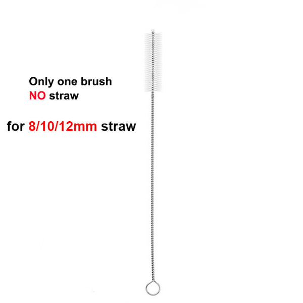 UPORS Extra Wide Straw Reusable 304 Stainless Steel Drinking Straw Metal Straw For Smoothies Tapioca Pearls Milk bubble Tea 2Pcs