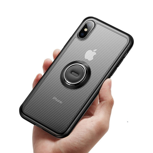 Baseus Ring Holder Case For iPhone Xs Max Xr X S R Xsmax Kickstand Coque Cover Soft TPU Finger Ring Case For iPhonexs Fundas