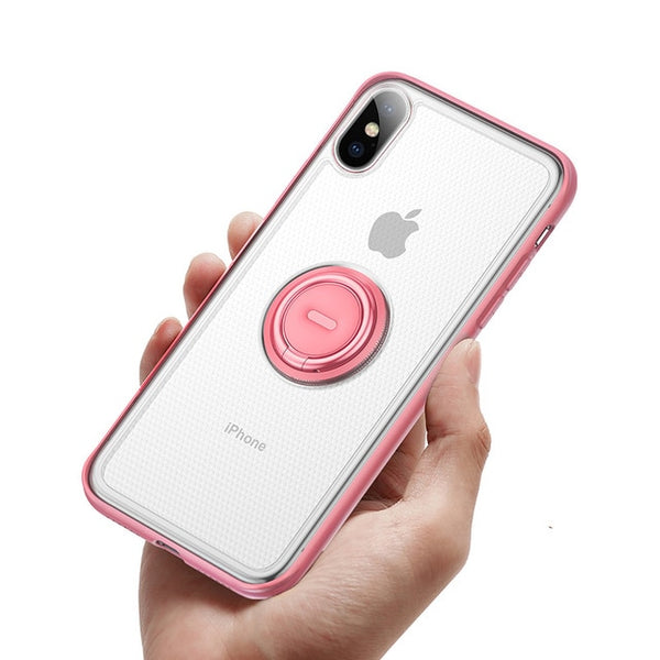 Baseus Ring Holder Case For iPhone Xs Max Xr X S R Xsmax Kickstand Coque Cover Soft TPU Finger Ring Case For iPhonexs Fundas