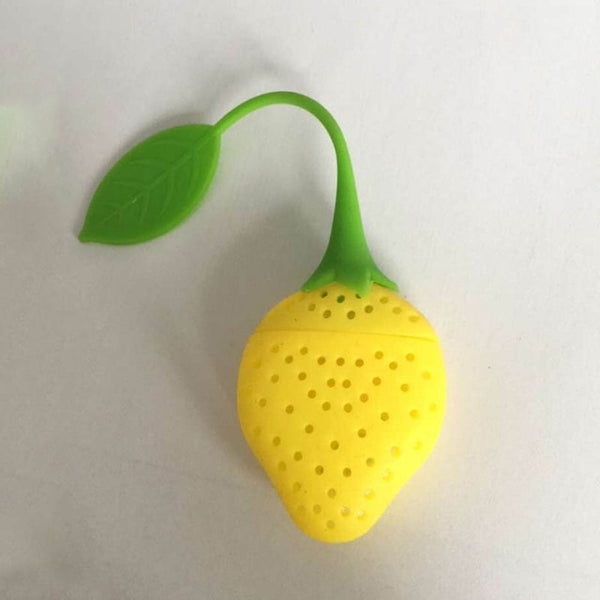 1 PCS Kitchen Supplies Tea Strainer Non-toxic Strawberry Shape Silicone Tea Infuser Tea Bag Teapot Accessory