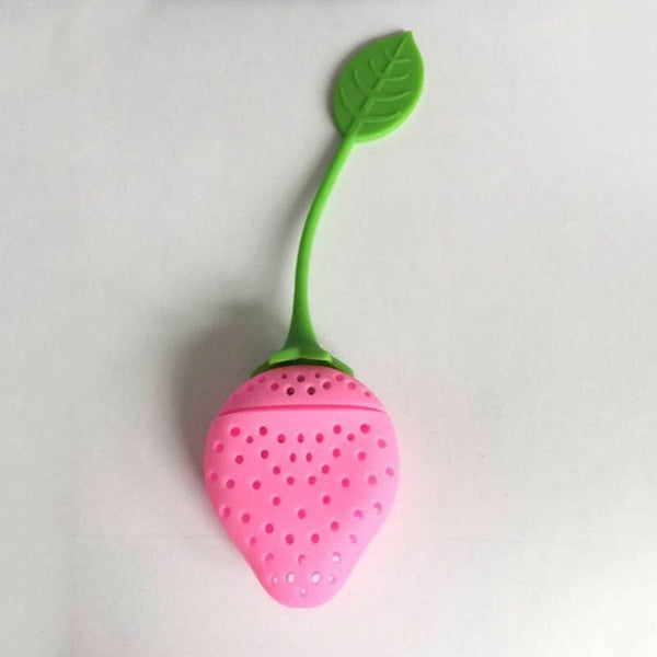 1 PCS Kitchen Supplies Tea Strainer Non-toxic Strawberry Shape Silicone Tea Infuser Tea Bag Teapot Accessory