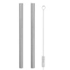 Extra Wide Straw Reusable Stainless Steel Drinking Straw Metal Straw For Smoothies Tapioca Pearls Milk Tea Juice Bar Tools