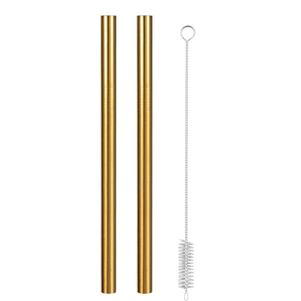 Extra Wide Straw Reusable Stainless Steel Drinking Straw Metal Straw For Smoothies Tapioca Pearls Milk Tea Juice Bar Tools