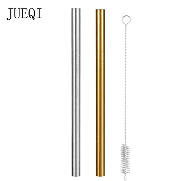 Extra Wide Straw Reusable Stainless Steel Drinking Straw Metal Straw For Smoothies Tapioca Pearls Milk Tea Juice Bar Tools