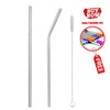 2/4/8Pcs Colorful Reusable Drinking Straw High Quality 304 Stainless Steel Metal Straw with Cleaner Brush For Mugs 20/30oz