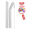 2/4/8Pcs Colorful Reusable Drinking Straw High Quality 304 Stainless Steel Metal Straw with Cleaner Brush For Mugs 20/30oz