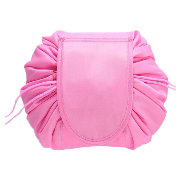 Women Travel Magic Pouch Drawstring Cosmetic Bag Organizer Lazy Flamingo Make up Cases Beauty Toiletry Kit Tools Wash Storage