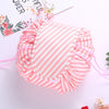 Women Travel Magic Pouch Drawstring Cosmetic Bag Organizer Lazy Flamingo Make up Cases Beauty Toiletry Kit Tools Wash Storage