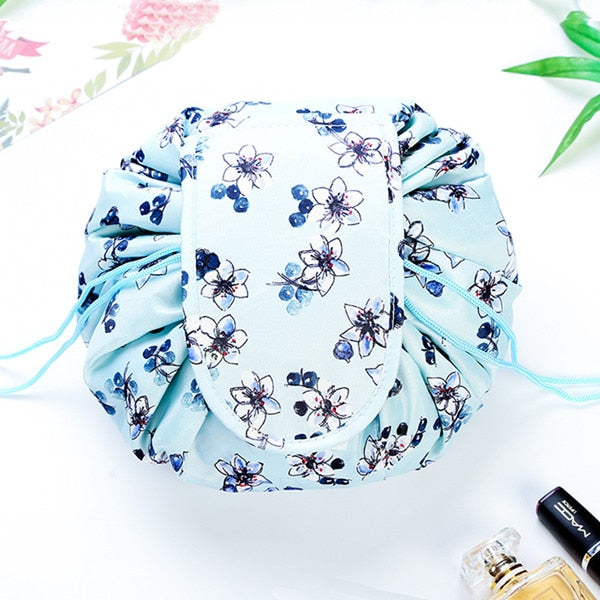 Women Travel Magic Pouch Drawstring Cosmetic Bag Organizer Lazy Flamingo Make up Cases Beauty Toiletry Kit Tools Wash Storage