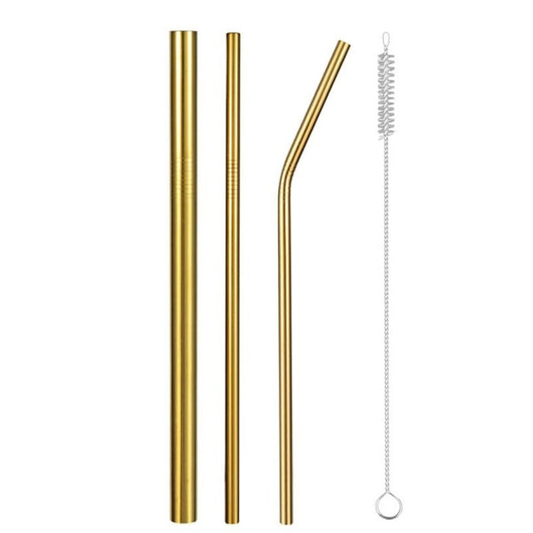 Extra Wide Straw Reusable Stainless Steel Drinking Straw Metal Straw For Smoothies Tapioca Pearls Milk Tea Juice Bar Tools